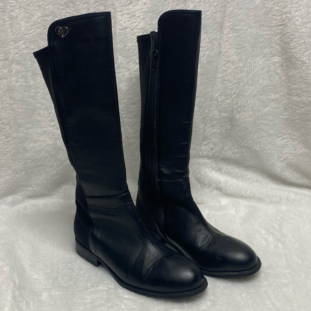 Stuart Weitzman kids black knee high boots size 4